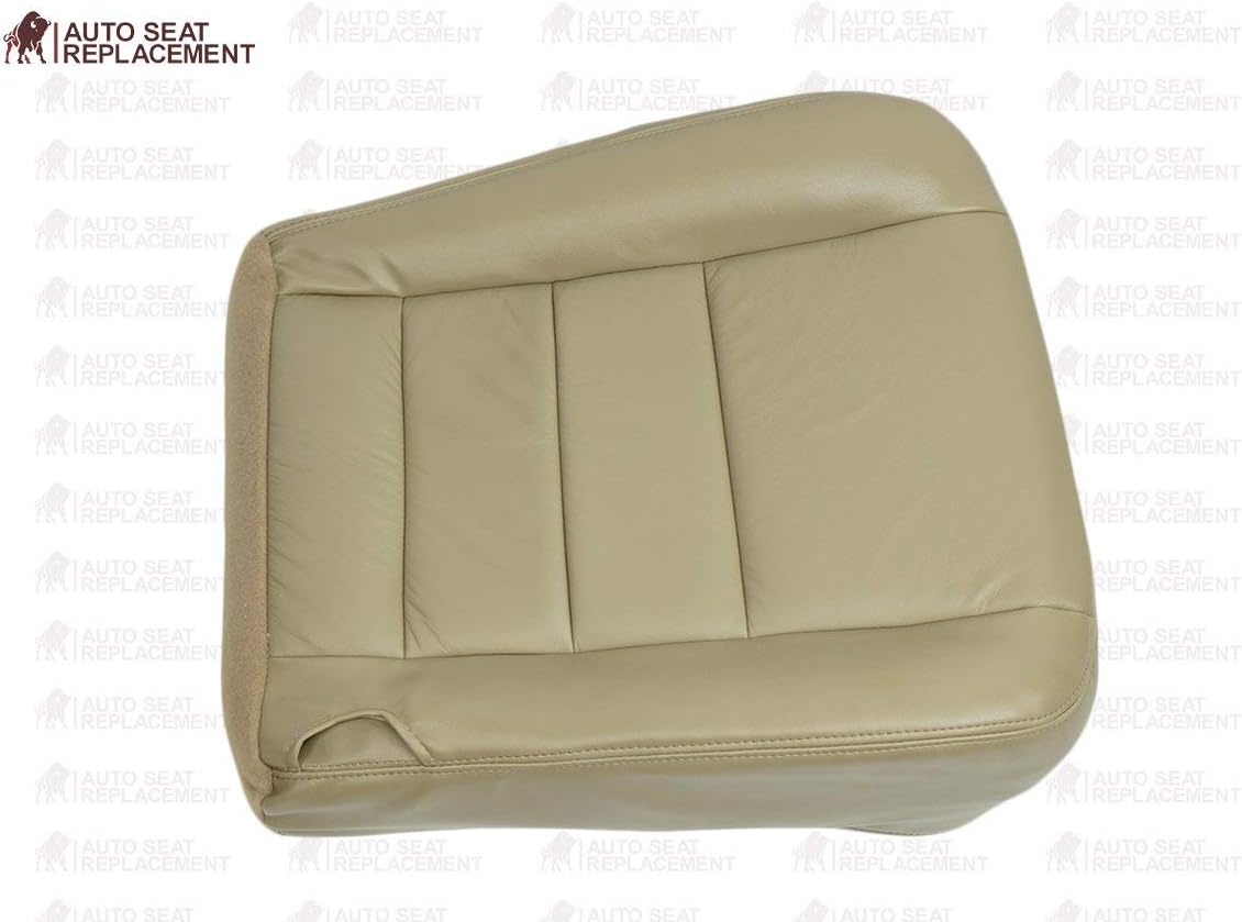 Funda de asiento de cuero sintético de repuesto para Ford F250 F350 Lariat Crew Cab 2003, 2004, 2005, 2006, 2007, color marrón (parte inferior del