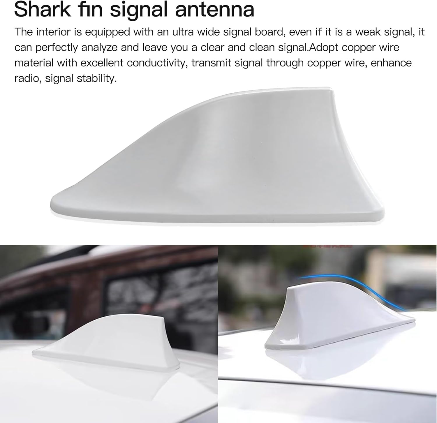 Nueva versión de la antena del coche del tejado de la aleta de la antena de la radio del tiburón FMAM de