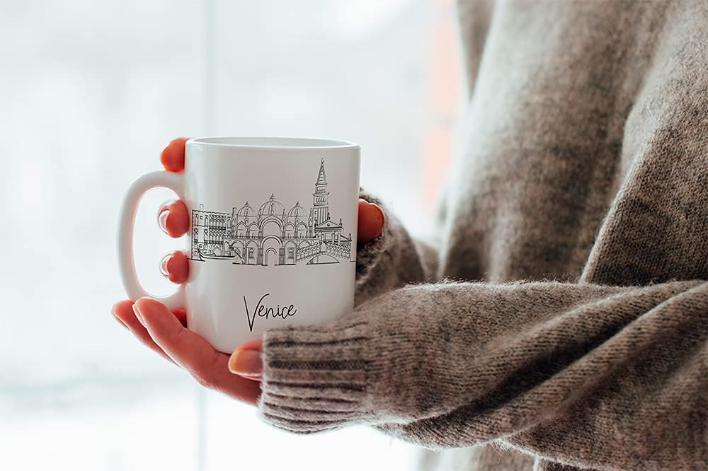 Regalos y recuerdos de Venecia Italia  Tazas de café  Regalos de graduación de Venecia para él  Vasos únicos  Taza de cerámica de 11 oz  Los mejores
