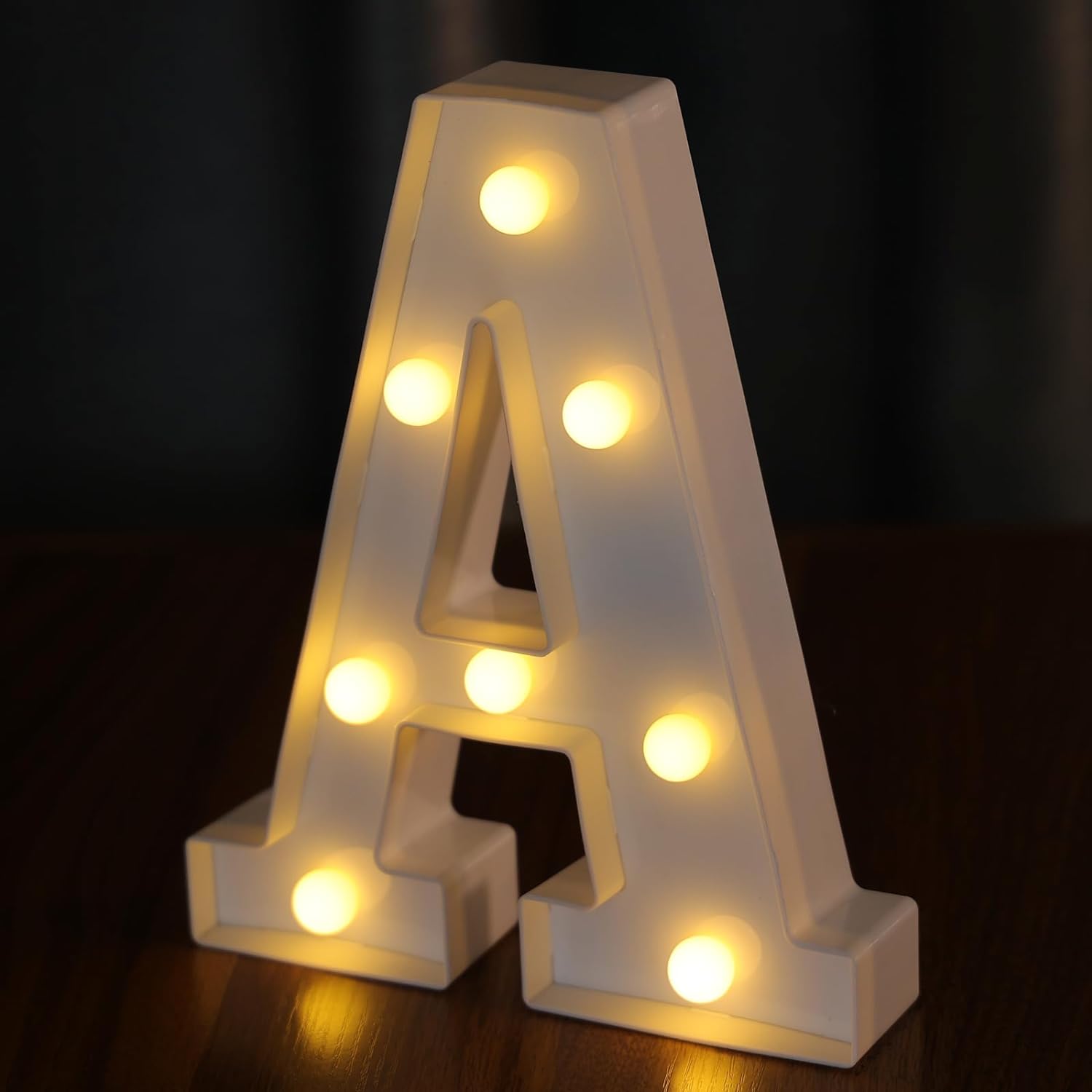 Letras iluminadas, letras LED, 26 alfabetos, letras iluminadas decorativas, a pilas, para fiestas, bares, luz nocturna, decoración del hogar (letra