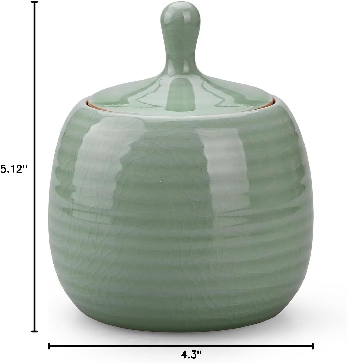 Kitchen Canisters – Tarro de cerámica vintage para almacenamiento de alimentos con tapa hermética para té, café, hierbas, azúcar, especias, nueces
