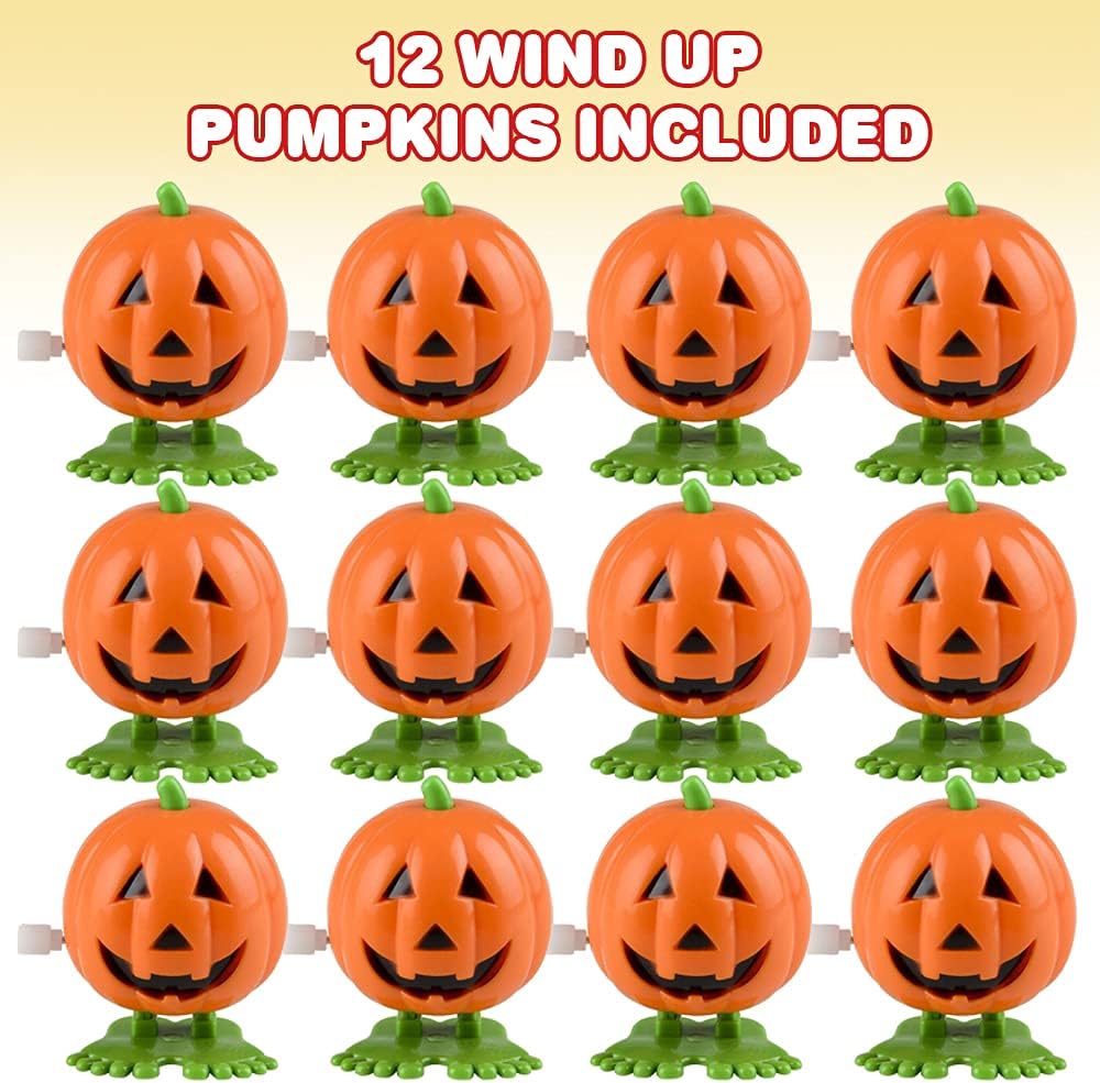 ArtCreativity Juego de 12 juguetes de calabaza de Halloween, para niños y adultos, golosinas de Halloween sin dulces y rellenos de bolsas de