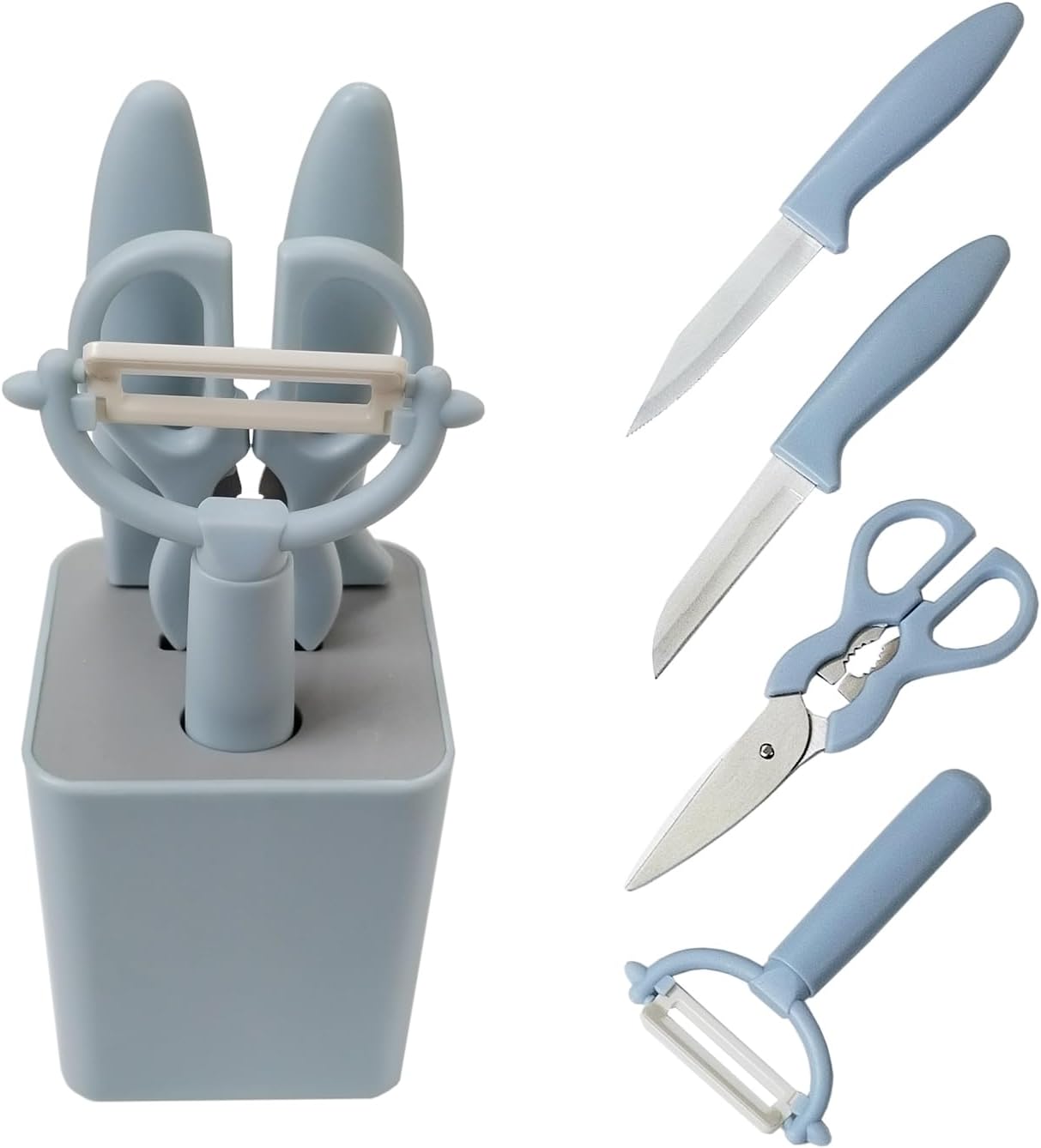 Cuchillo de pelar Juego de cuchillos de frutas Tijeras de cocina multiusos Pelador de verduras