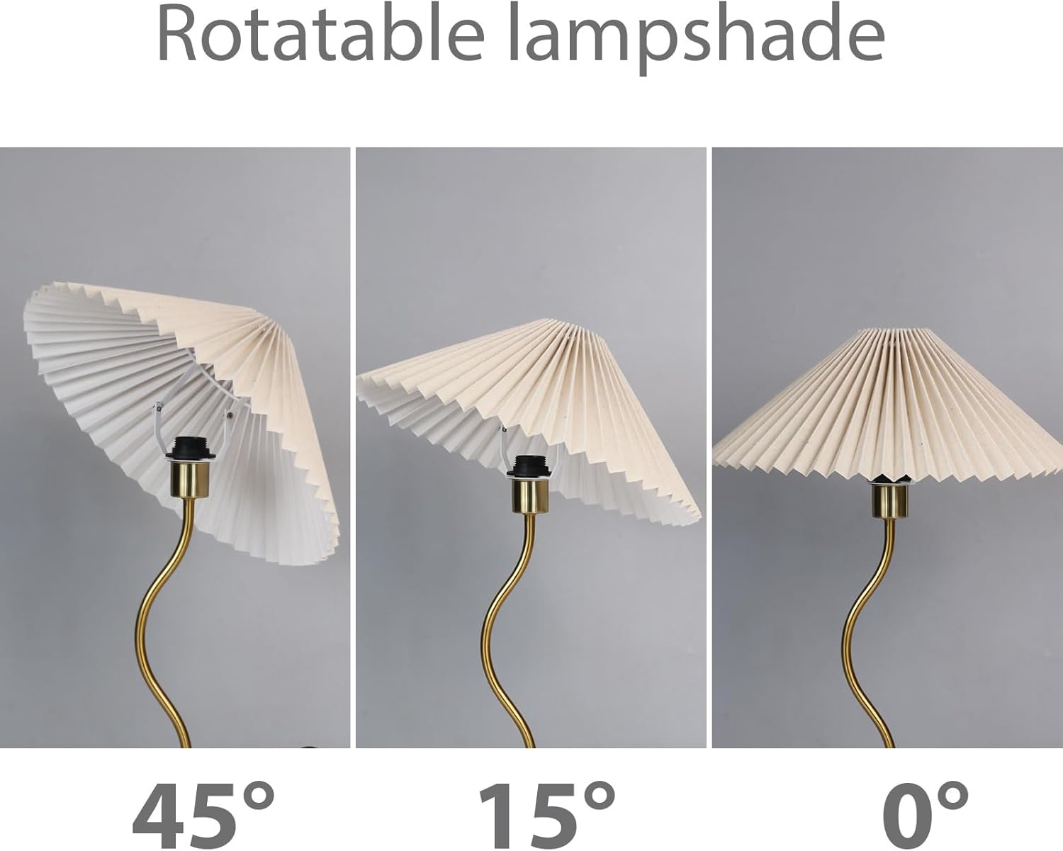 KUNJOULAM Lámpara de mesa plisada pequeña, lámpara de mesita de noche con pantalla beige, mini lámpara Morden para decoración de dormitorio, oficina