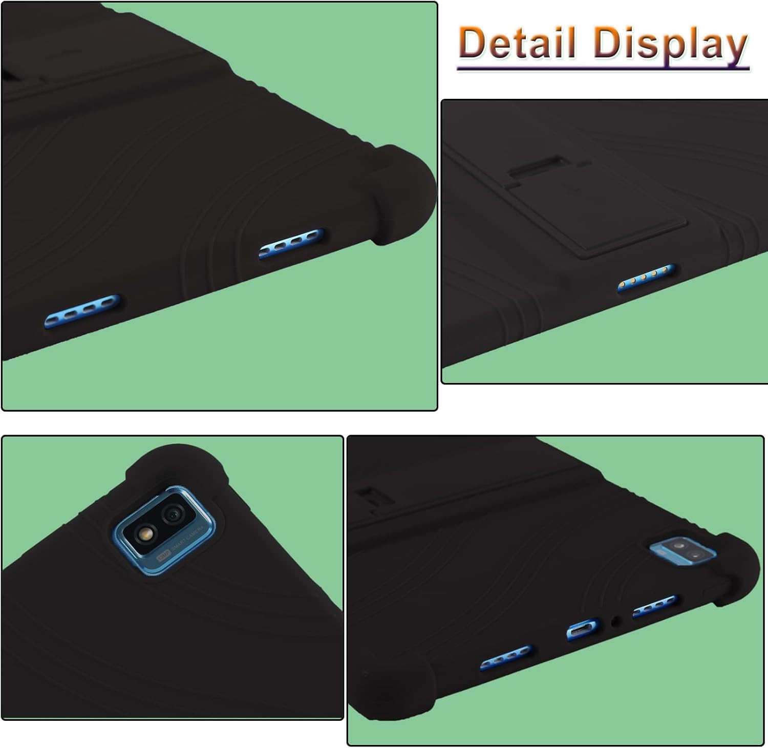 ATOOZ TCL Tab Pro 5G Case Kids 2023, TCL TABMAX 10.4 Funda de silicona suave para TCL Tab Pro 5G Tablet TCL-9198STCL TAB MAX 10.4 9296Q con soporte
