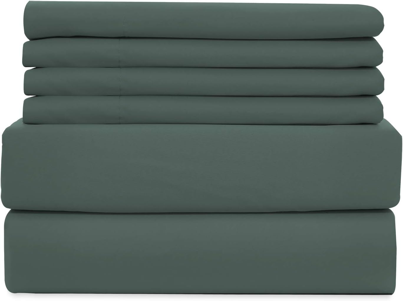 WAVVA Soft Bedding – Juego de sábanas de 4 piezas, 1800 hilos, bolsillo profundo, resistente a las arrugas y a la decoloración, salvia Sedona,