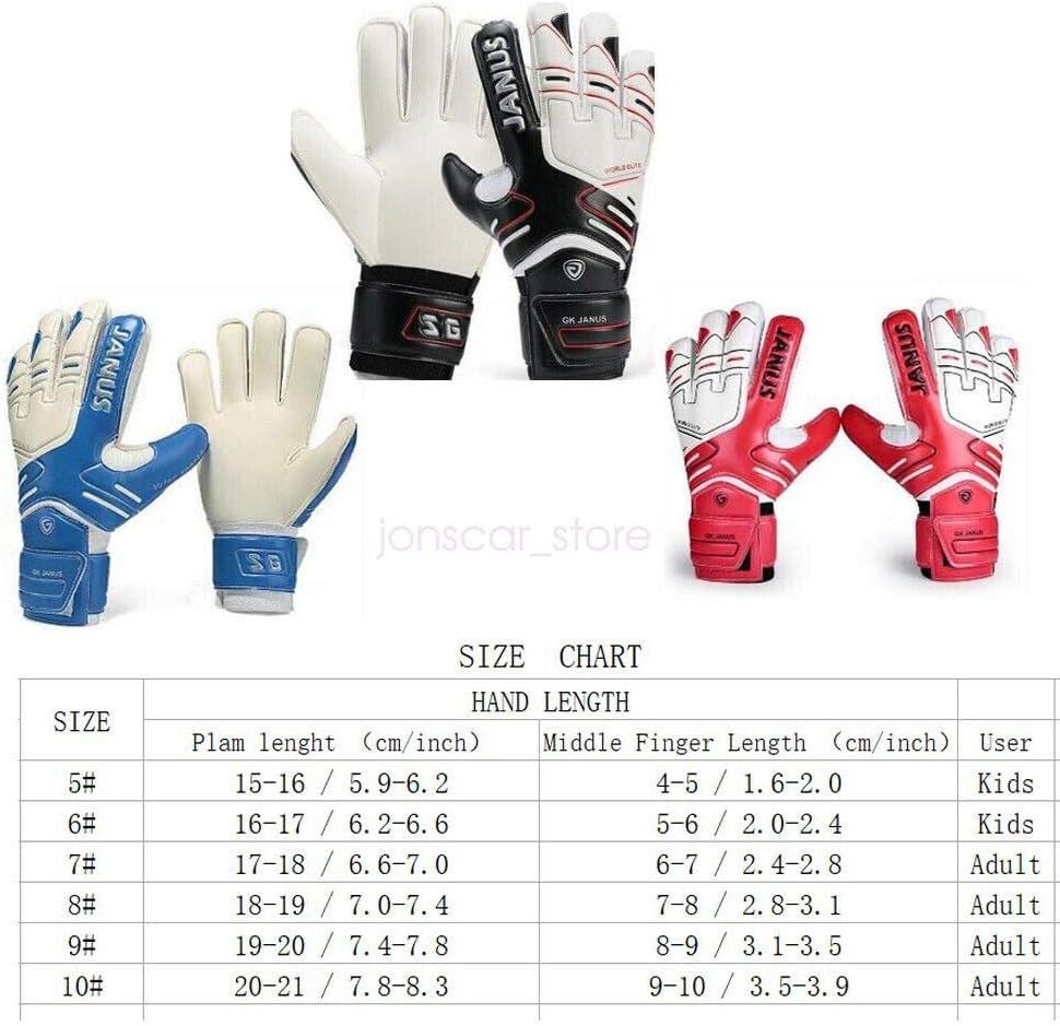 Guantes de portero de fútbol profesional para niños y adultos y jóvenes con protección para los dedos de látex para fútbol y portero