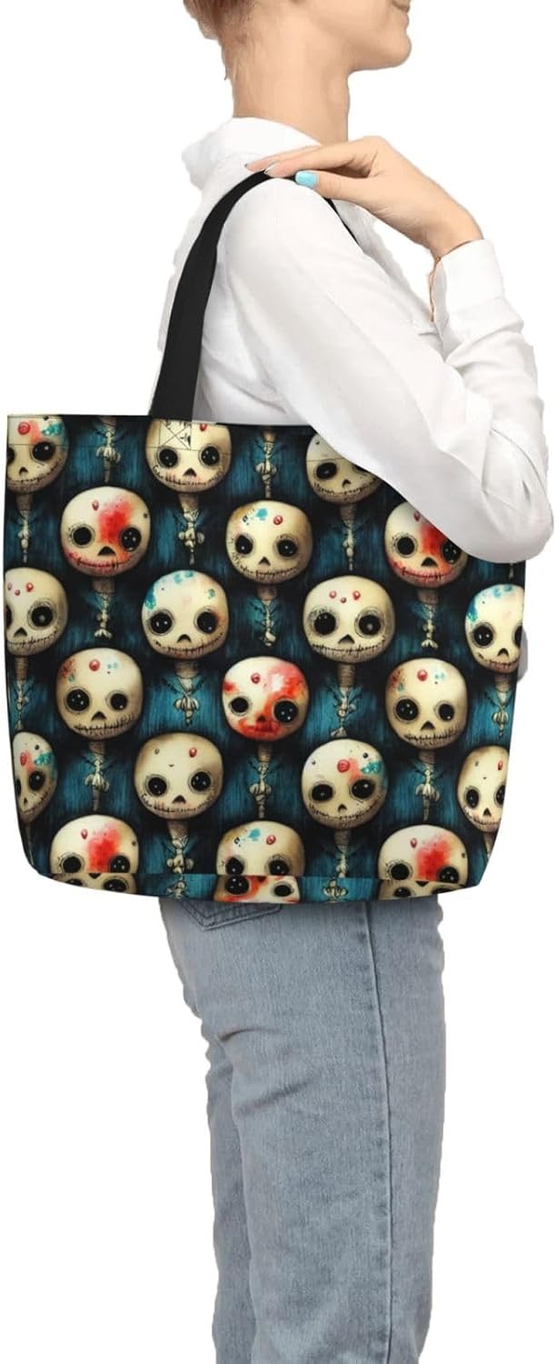 MZERSE Bolsa de compras de gran capacidad para mujer, bolso de hombro vintage, estético, viajes, trabajo, picnic