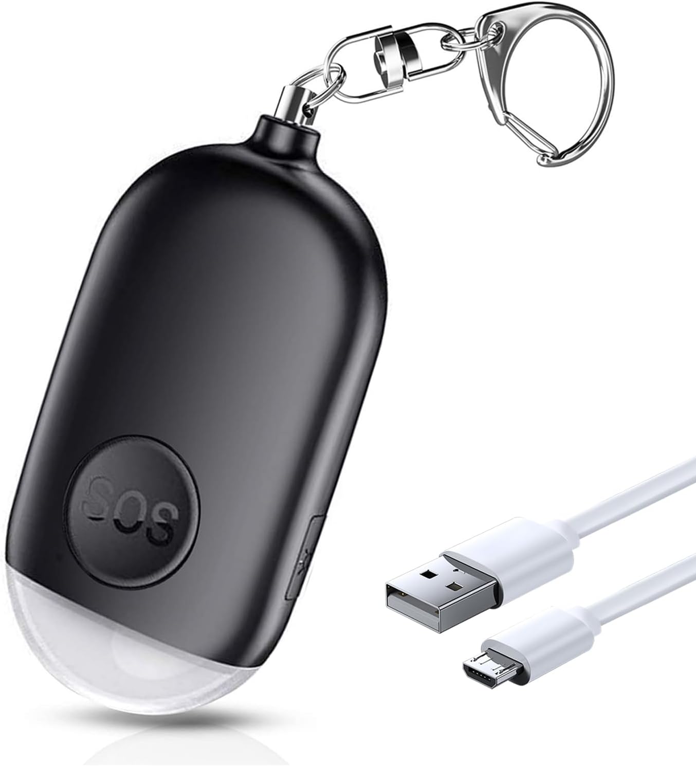 Kimfly Safesound – Canción de sirena de alarma personal, 1 unidad, llavero de alarma de autodefensa de 130 dB con linterna LED de emergencia,