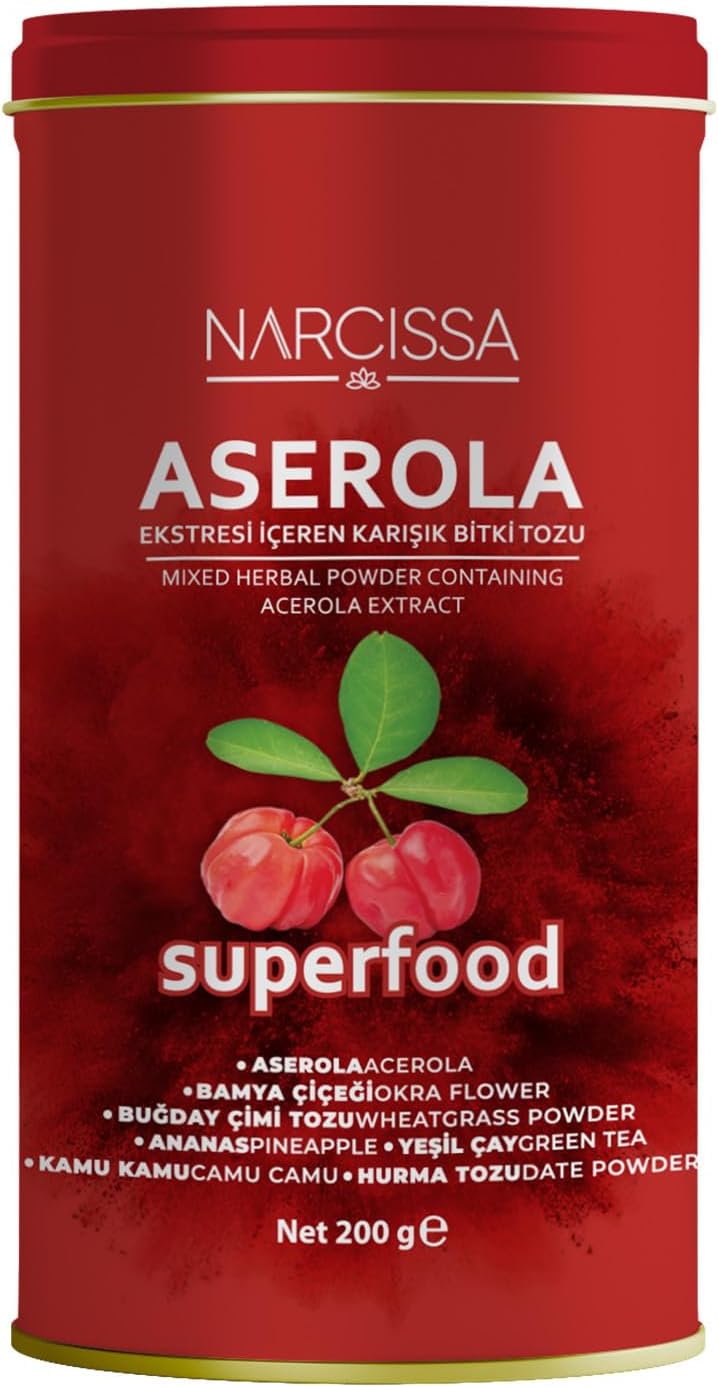 Polvo de hierbas mixtas que contiene extracto de acerola – Edema natural y reductor de hinchazón para la salud digestiva e imuna, deal Detox