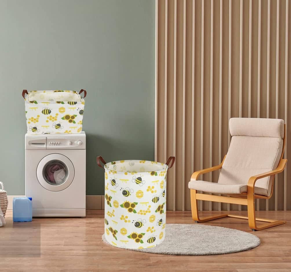 Contenedores rectangulares de almacenamiento para niños, organizador de canasta de abejas. Cestas de almacenamiento impermeables con revestimiento