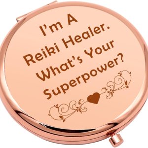 Regalo de agradecimiento para sanador de Reiki, espejo de maquillaje compacto, regalo de maestro de Reiki, regalo motivacional para niñas, regalo Regalo de agradecimiento para sanador de Reiki, espejo de maquillaje compacto, regalo de maestro de Reiki, regalo motivacional para niñas, regalo