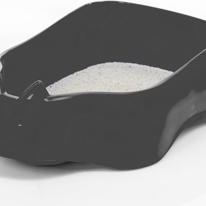 CAT FACE – Caja pequeña, caja de arena duradera para gatos, libre de BPA (negro) CAT FACE – Caja pequeña, caja de arena duradera para gatos, libre de BPA (negro)