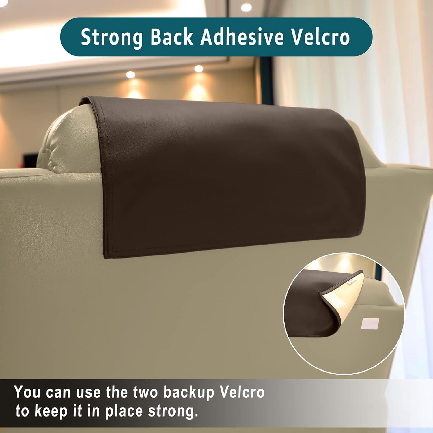 AmazeCov Funda de reposacabezas prémium para silla reclinable, protector de reposacabezas reclinable de piel sintética ignífuga, resistente al