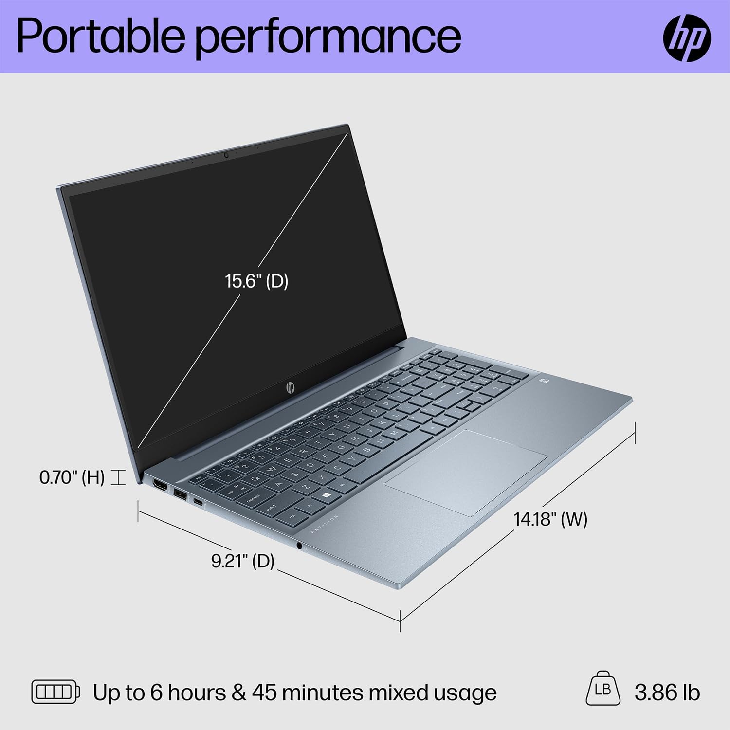 HP Pavilion – Laptop de negocios, pantalla táctil FHD de 15.6 pulgadas, procesador Intel Core i7-1355U, NVIDIA GeForce MX550, 32 GB de RAM, SSD de 1