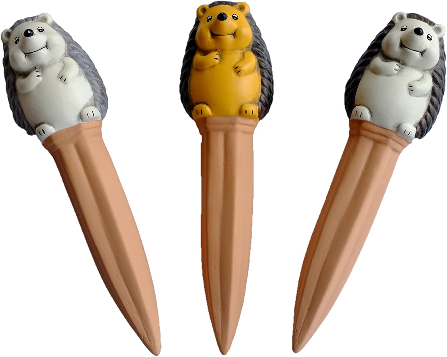 Picos de riego automático para plantas de terracota, juego de 3 bombillas de terracota, estacas de autorriego, globos de riego automático para