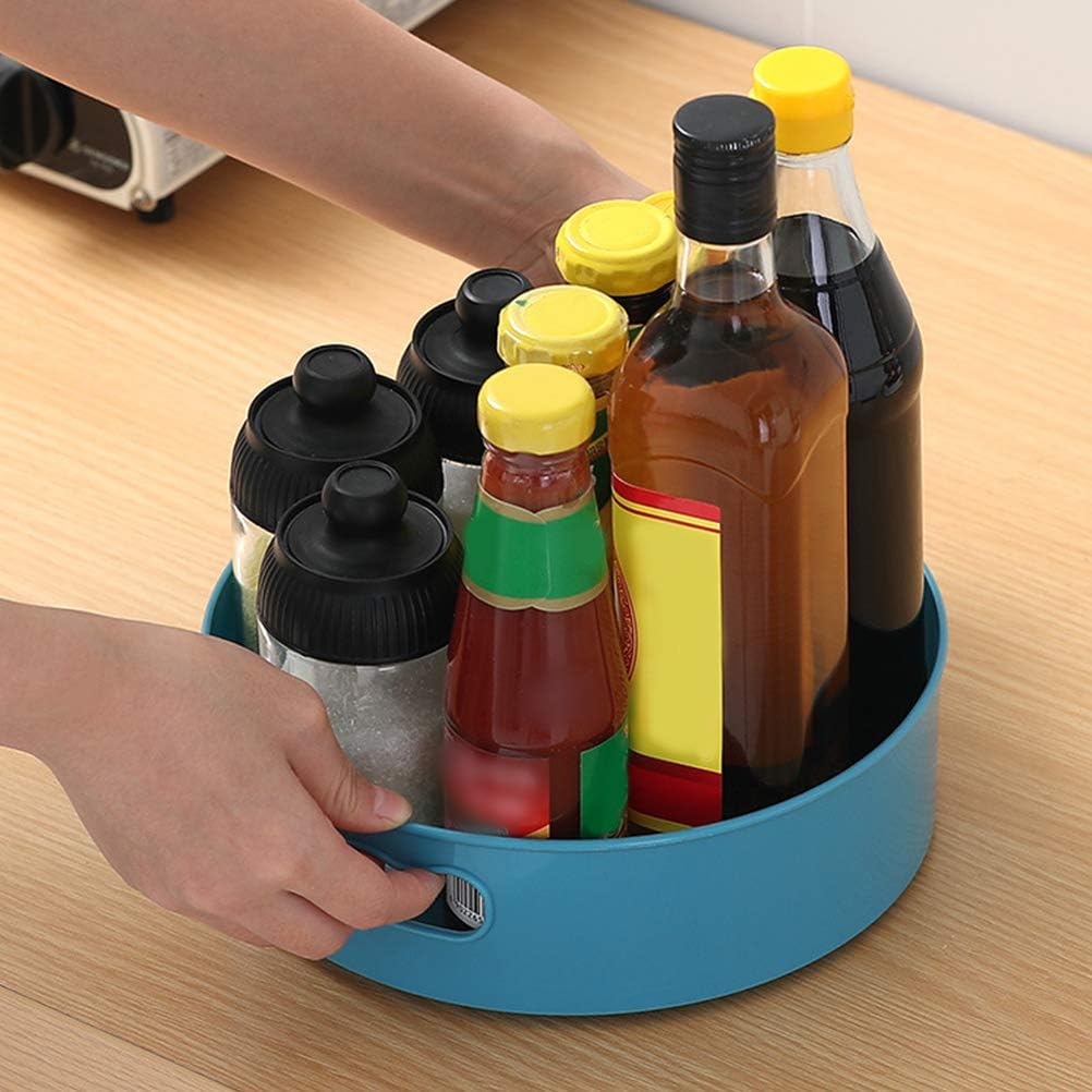 Organizador de especias multifuncional giratorio de 360 para gabinete, cocina, baño, encimera, despensa, almacenamiento con diseño antideslizante y