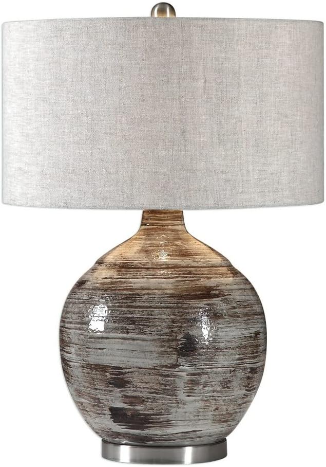 Uttermost Tamula Lámpara de mesa de cerámica azul grisáceo envejecido
