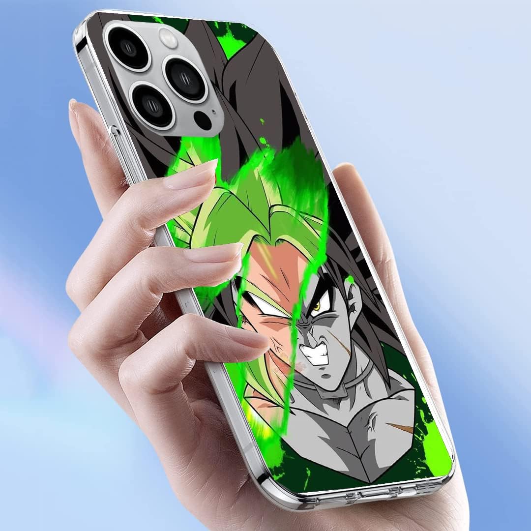 Funda para teléfono Broly compatible con iPhone 12 Pro Max Scratch Charm TPU Transparente Bumper 5G