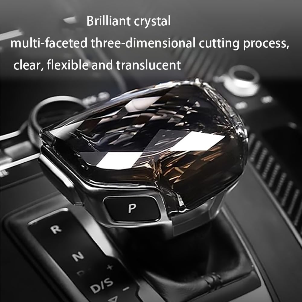 MOREWAY Cubierta de palanca de cambios de cristal artificial para A4 A5 S4 S5 RS4 RS5 Q5 Q7 Accesorios interior