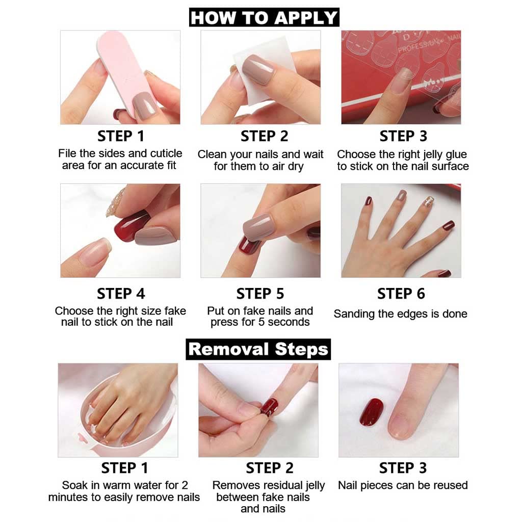 RikView Uñas postizas largas a presión con forma de ataúd, uñas acrílicas negras, uñas postizas moradas, uñas brillantes para mujeres y niñas