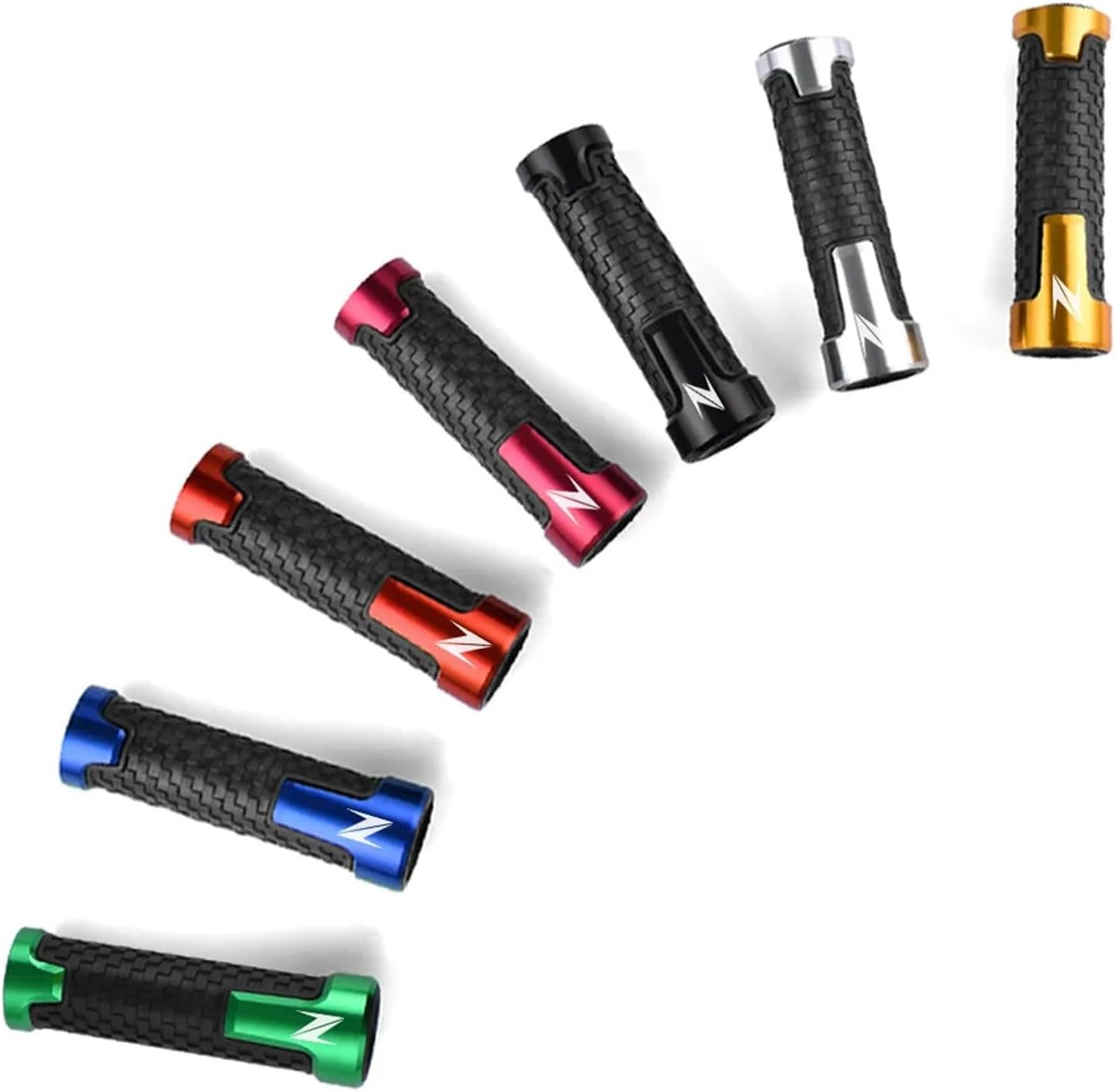 ByoBLu Empuñaduras de manillar de motocicleta de goma de aluminio compatible con Kawasaki Z Z900 Z800 Z750 Z650 Z300 Z1000 Z400 Z1000SX