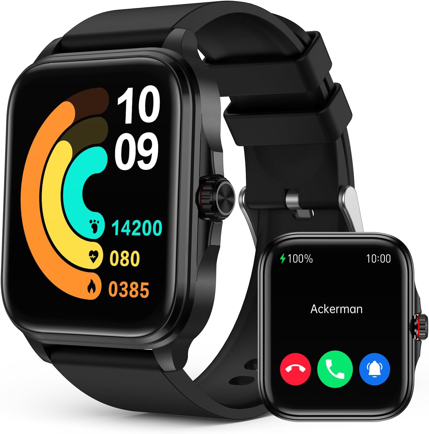 2024 Smart Watch, 1.91″ HD Smartwatch for Men Women, IP67 Swimming Waterproof Fitness Tracker, Infrared True Blood Oxygen Monitor, with Heart Rate,