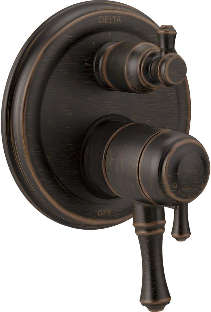 DELTA FAUCET T27897-RB, bronce veneciano Cassidy Traditional Monitor 17 Series Válvula Trim con desviador integrado de 3 ajustes