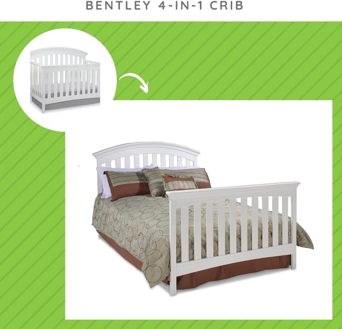 Delta Children – Kit de conversión de tamaño completo para cuna Bentley – #0050 (Bianca White – 130)