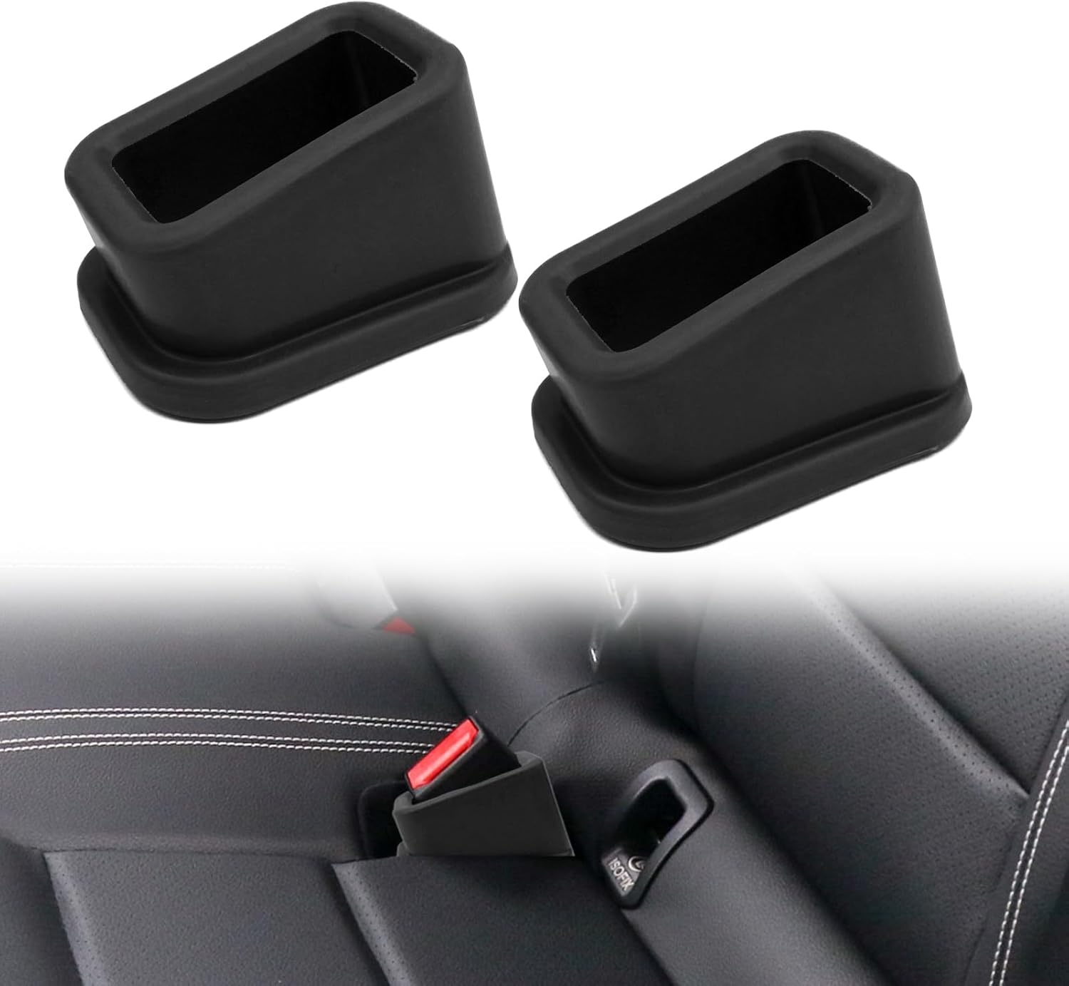 2 soportes para cinturón de seguridad, fácil de abrochar tu cinturón de seguridad y liberar tus manos, fácil acceso a las hebillas de los asientos