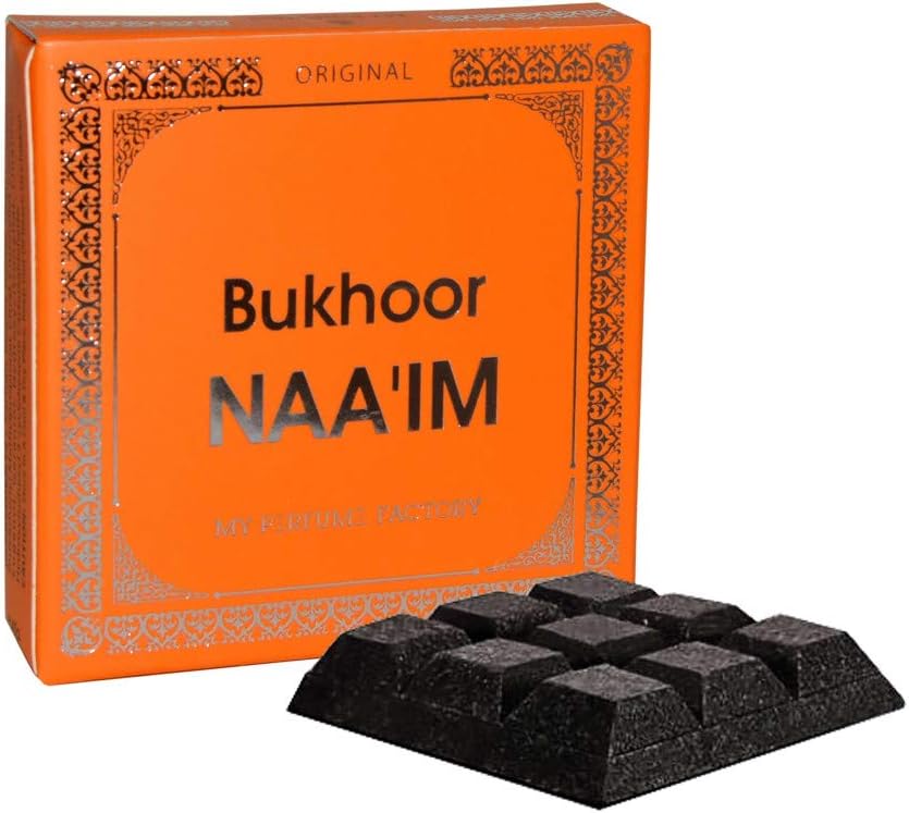 AM Regal Metal Bakhoor – Quemador de incienso e incienso Bukhoor Naaim (paquete de 12)