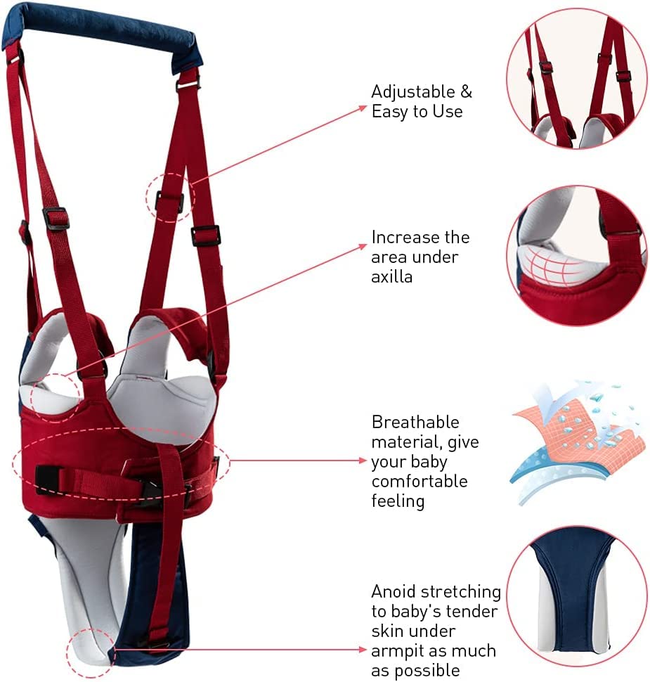 Asistente para caminar para bebés y niños pequeños, cinturón ajustable para caminar y arnés para bebés de 6 a 36 meses