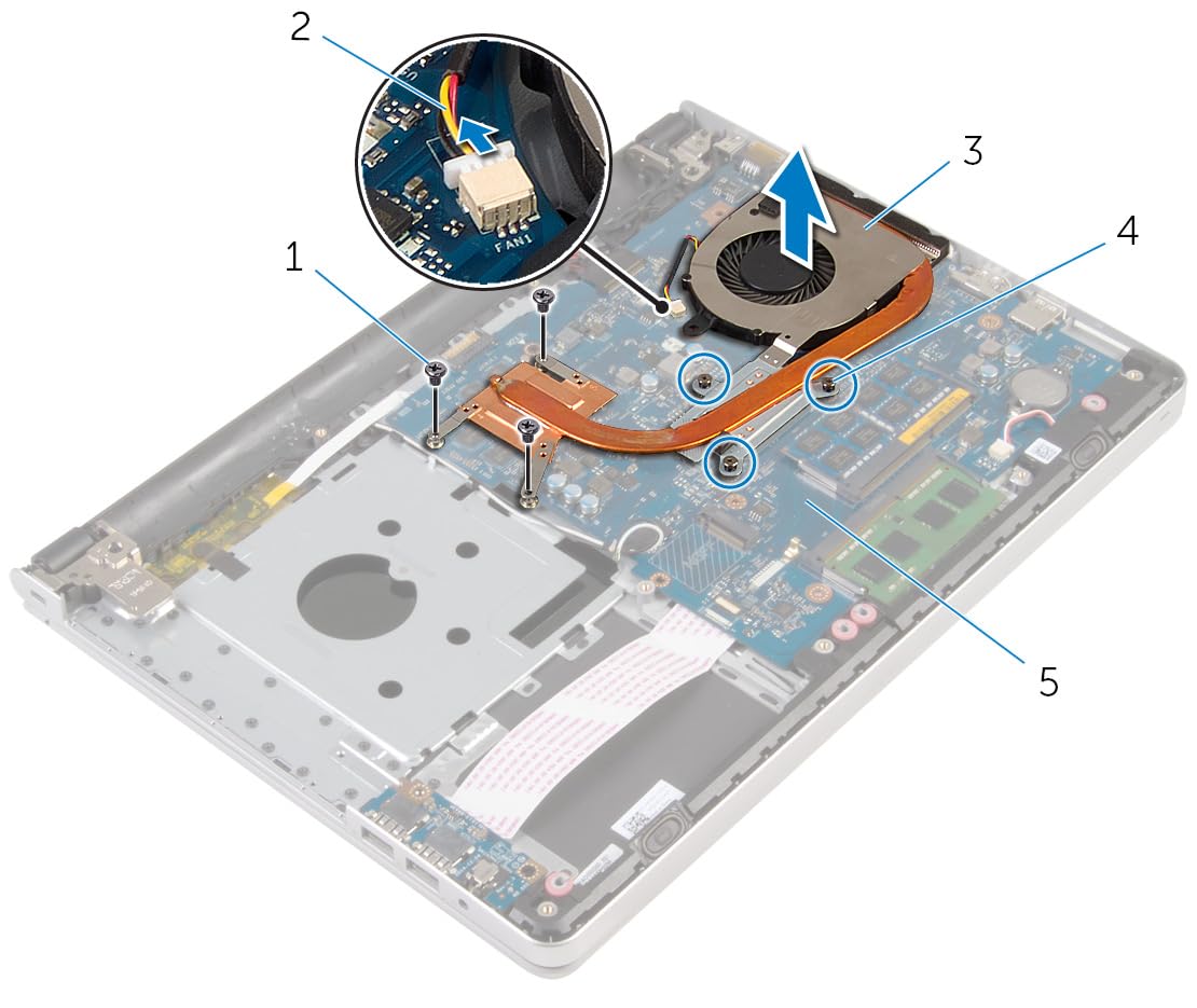 Deal4GO Ventilador de refrigeración de CPU 923PY 1GRYN 2FW2C Reemplazo para Dell Inspiron 5555 5558 5559 5755 5758 5455 5458 5458 5459 5468