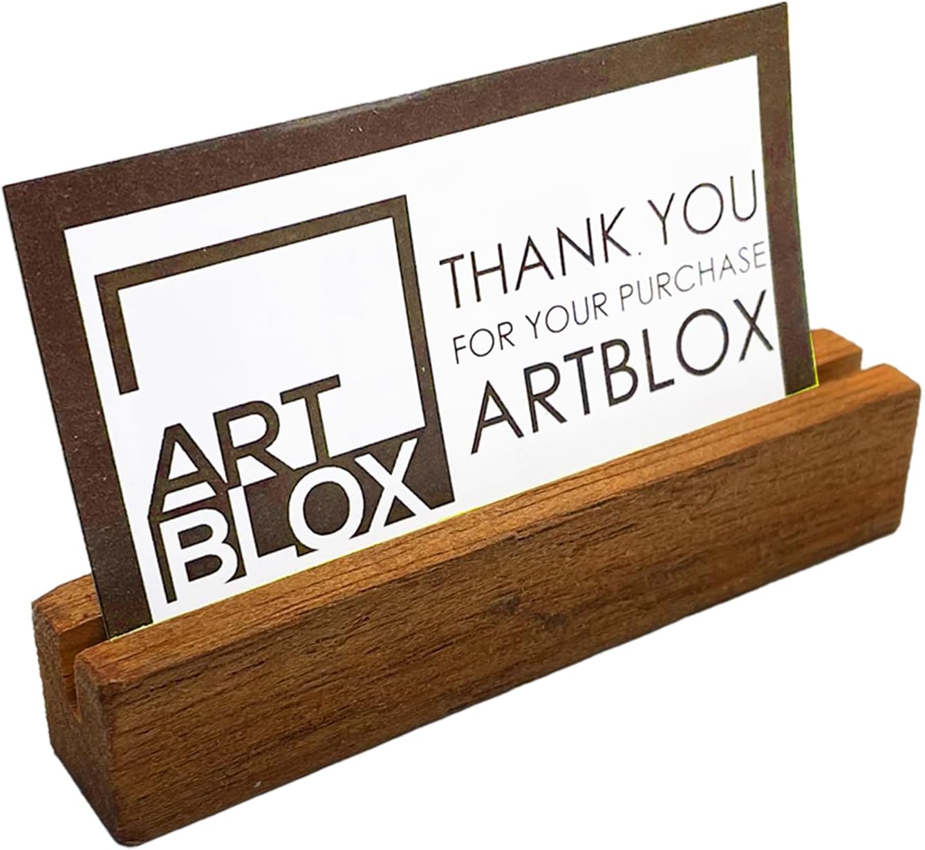 Artblox Placa de identificación personalizada de oficina para escritorio con tarjetero en vidrio acrílico transparente, diseño de maestro de