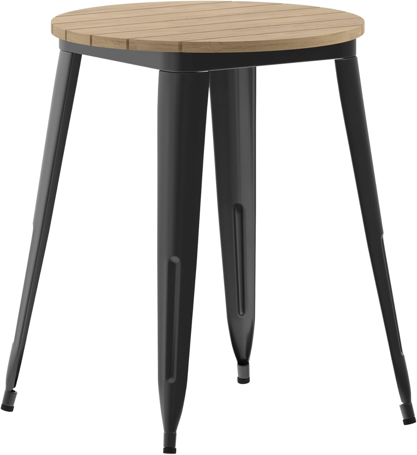 Merrick Lane Dryden – Mesa de comedor con altura de barra para exteriores, parte superior de poliresina para todo tipo de clima con base de acero,