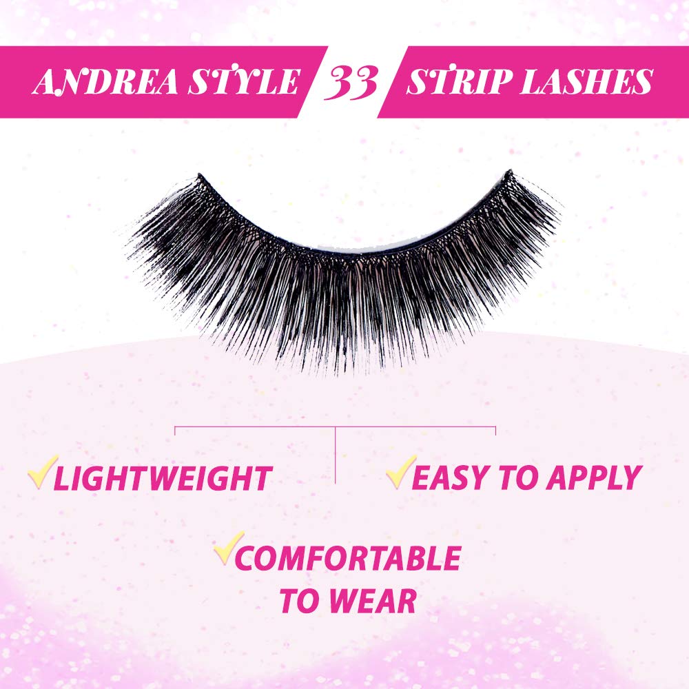 Andrea Pestañas postizas estilo 33 – Negro 4 pares