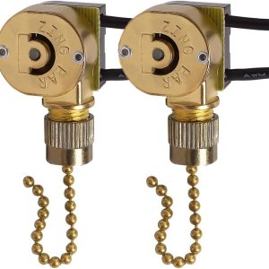 Interruptor de ventilador de techo Zing Ear ZE-109M Interruptor de cable de cadena de tracción para ventiladores de techo lámparas y luces de pared, Interruptor de ventilador de techo Zing Ear ZE-109M Interruptor de cable de cadena de tracción para ventiladores de techo lámparas y luces de pared,