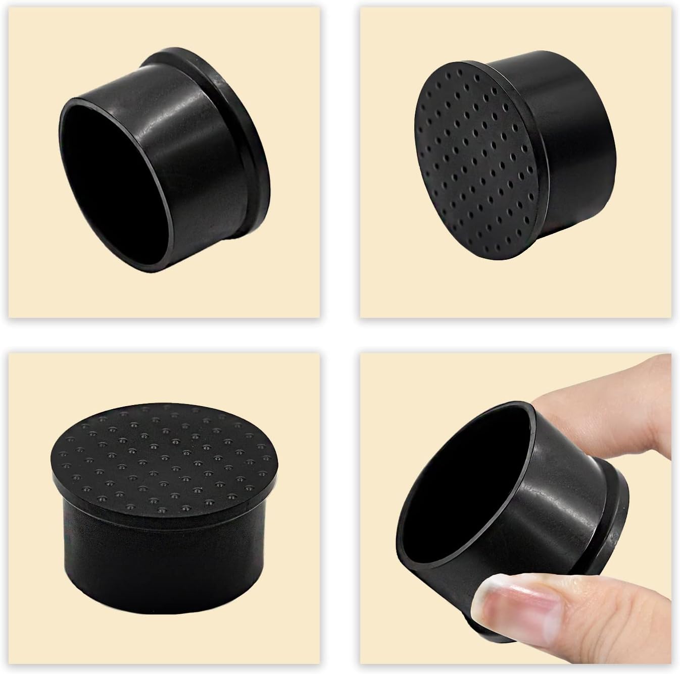 Flyshop 8 tapas grandes de PVC para patas de silla, protectores de suelo redondos para patas de silla, 2 pulgadas, 1.969 in