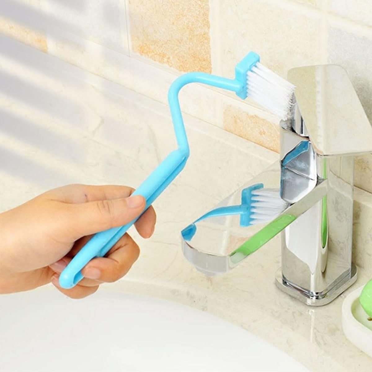 3 cepillos de plástico curvados pequeños para inodoro, cepillos de limpieza de plástico para baño, adecuados para limpiar bordes de inodoro, borde