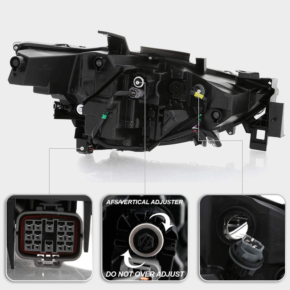 ACANII – Para Mazda CX-5 OED LED DRL 2017-2021 con proyector LED AFS, faros delanteros de repuesto para faros delanteros izquierdo+derecho