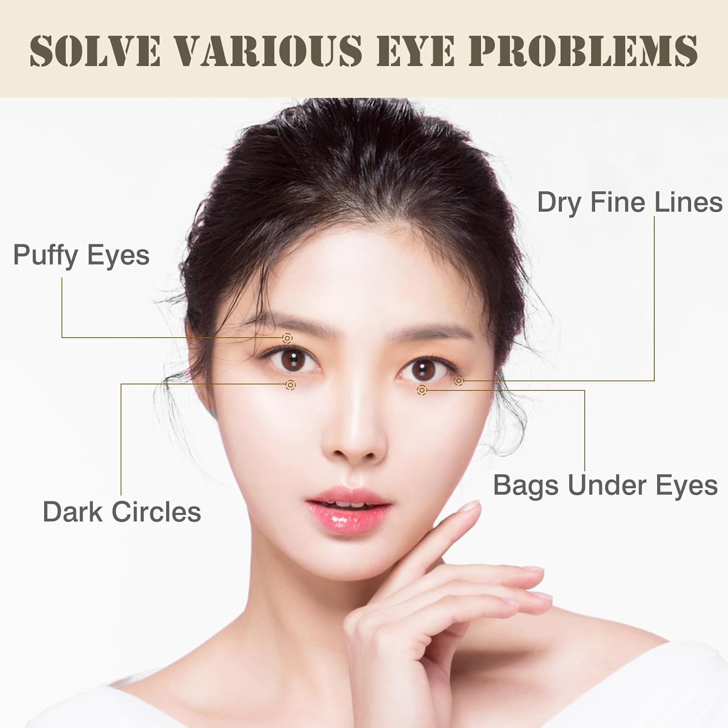 Parches debajo de los ojos para ojeras y ojos hinchados, (60 unidades de oro de 24 quilates), máscaras para el cuidado de la piel, parches