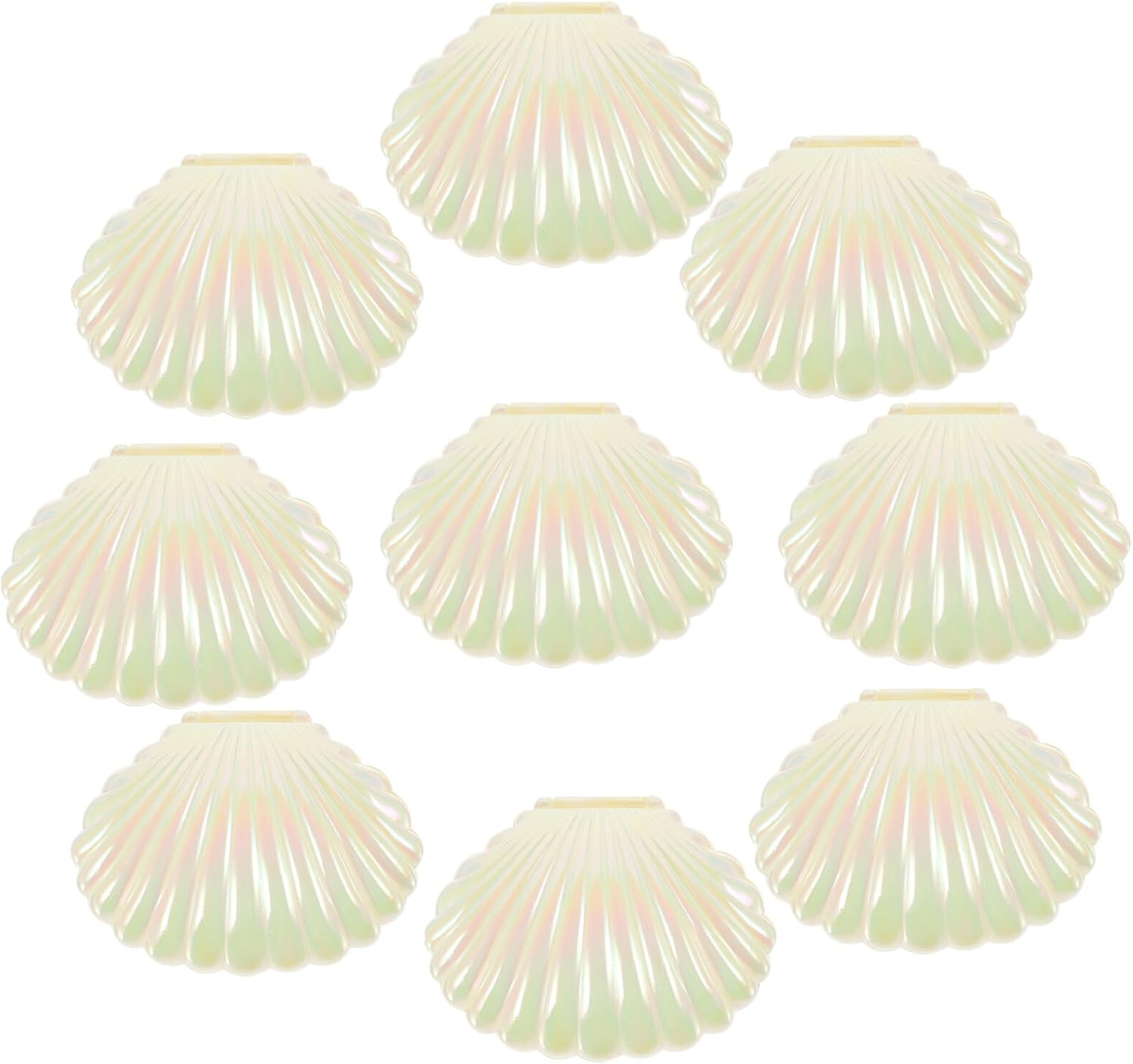 ABOOFAN 10 unids Cajas Caja de Caramelos Plato de Caramelo Plástico Titular de Conchas de Mar Titular de Conchas de Mar Joyería Plato de Joyería