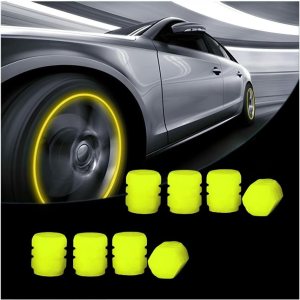 8 tapas de válvula de neumático que brillan en la oscuridad, cubiertas fluorescentes de núcleo de válvula de automóvil, accesorios de decoración de 8 tapas de válvula de neumático que brillan en la oscuridad, cubiertas fluorescentes de núcleo de válvula de automóvil, accesorios de decoración de