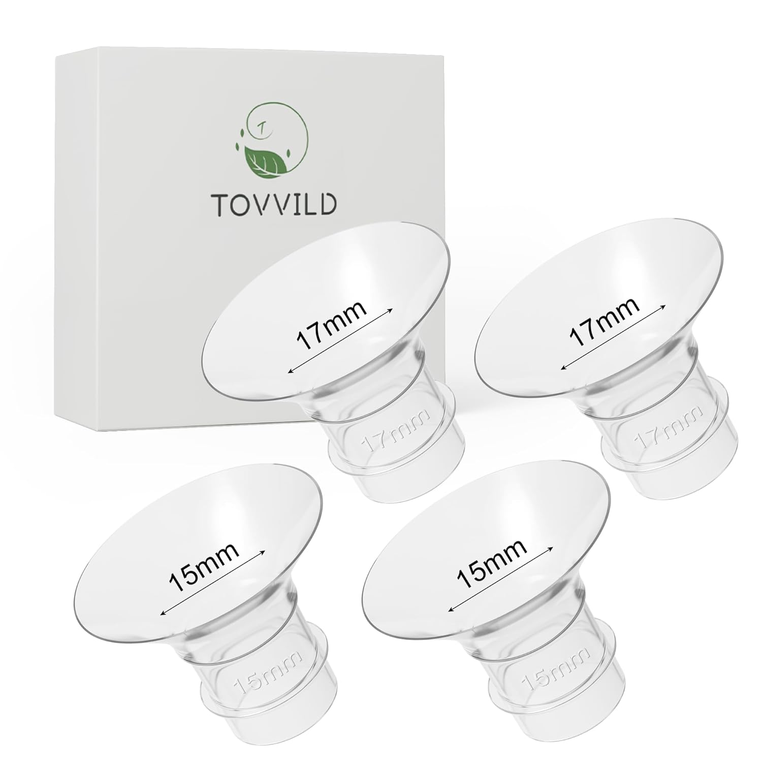 TOVVILD Insertos de brida de 0.591 in y 0.669 in para Medela, Spectra escudosbridas de 0.945 in, compatible con Momcozy S9S9ProS12S12Pro, extractor