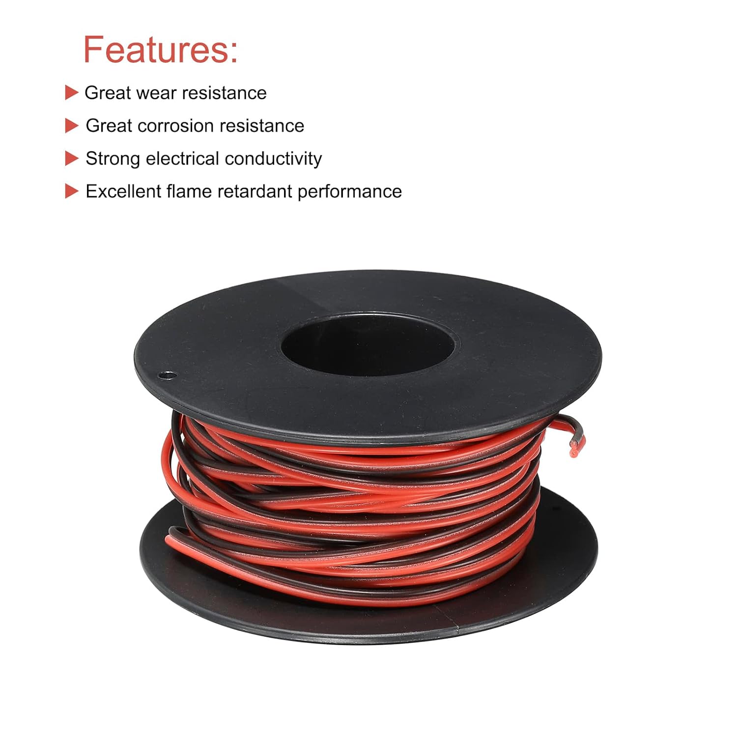 MECCANIXITY Alambre de calibre 28, 2 conductores, alambre de silicona paralelo de 28 AWG, alambre trenzado de alambre de cobre estañado, carrete de
