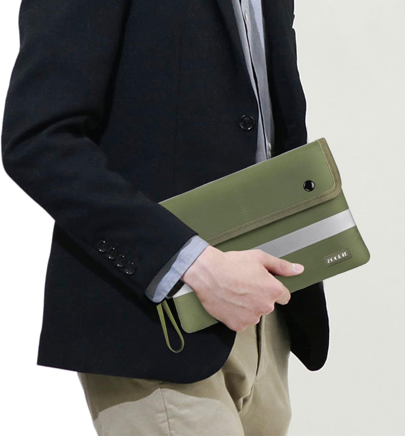 Bolsa de dinero ignífuga con cerradura, bolsa impermeable con aislamiento térmico de 5200 F, (11 x 7 pulgadas), 8 capas de materiales funcionales,