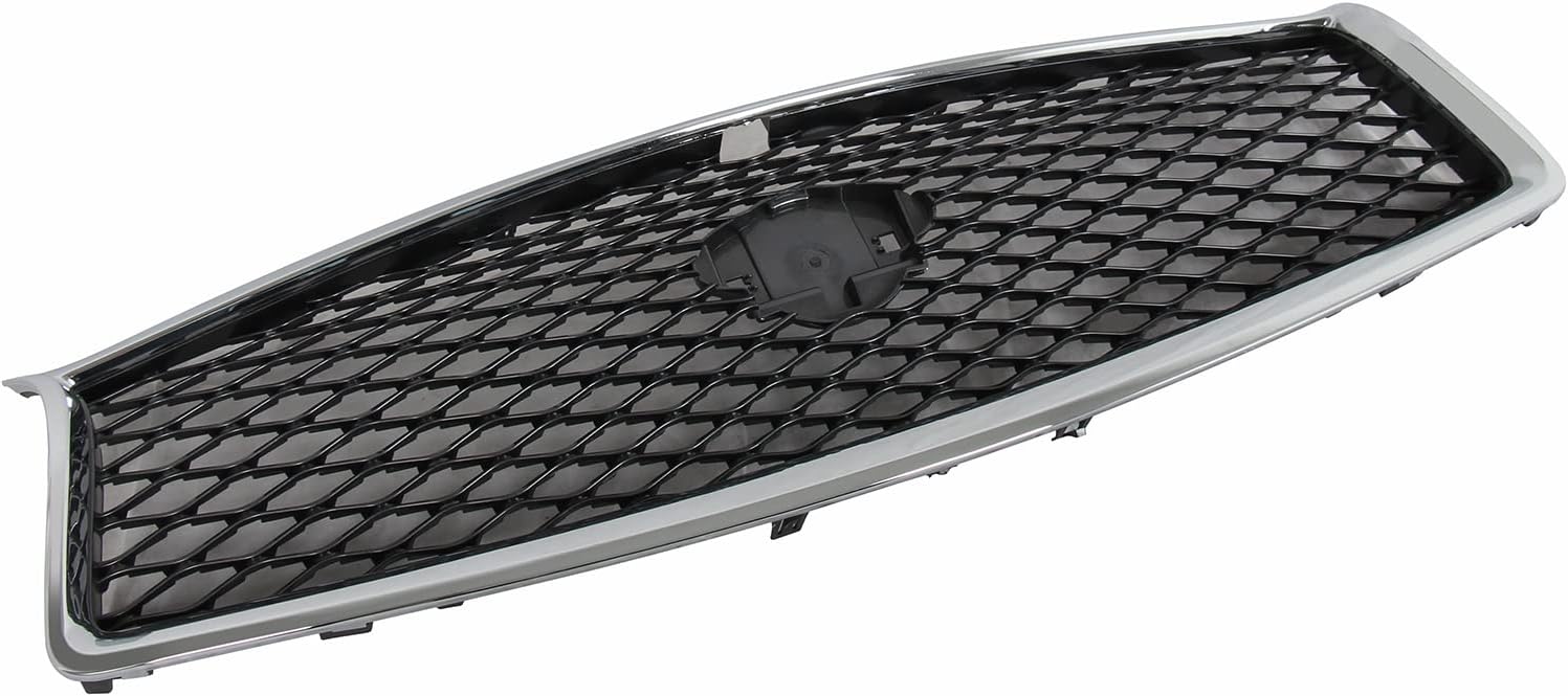Rejilla de capó frontal compatible con Infiniti Q50 2014-2017 Rejilla de malla sin orificio para cámara