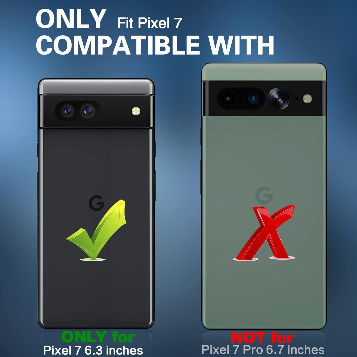 Funda para Google Pixel 7, con 2 protectores de pantalla + 2 protectores de lente de cámara, funda para teléfono Pixel 7 resistente, funda