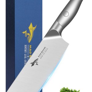 Nakiri – Cuchillo de chef para verduras de 7 pulgadas, cuchillo Usuba afilado, cuchillo multiusos con precisión y belleza, para el hogar y la cocina Nakiri – Cuchillo de chef para verduras de 7 pulgadas, cuchillo Usuba afilado, cuchillo multiusos con precisión y belleza, para el hogar y la cocina