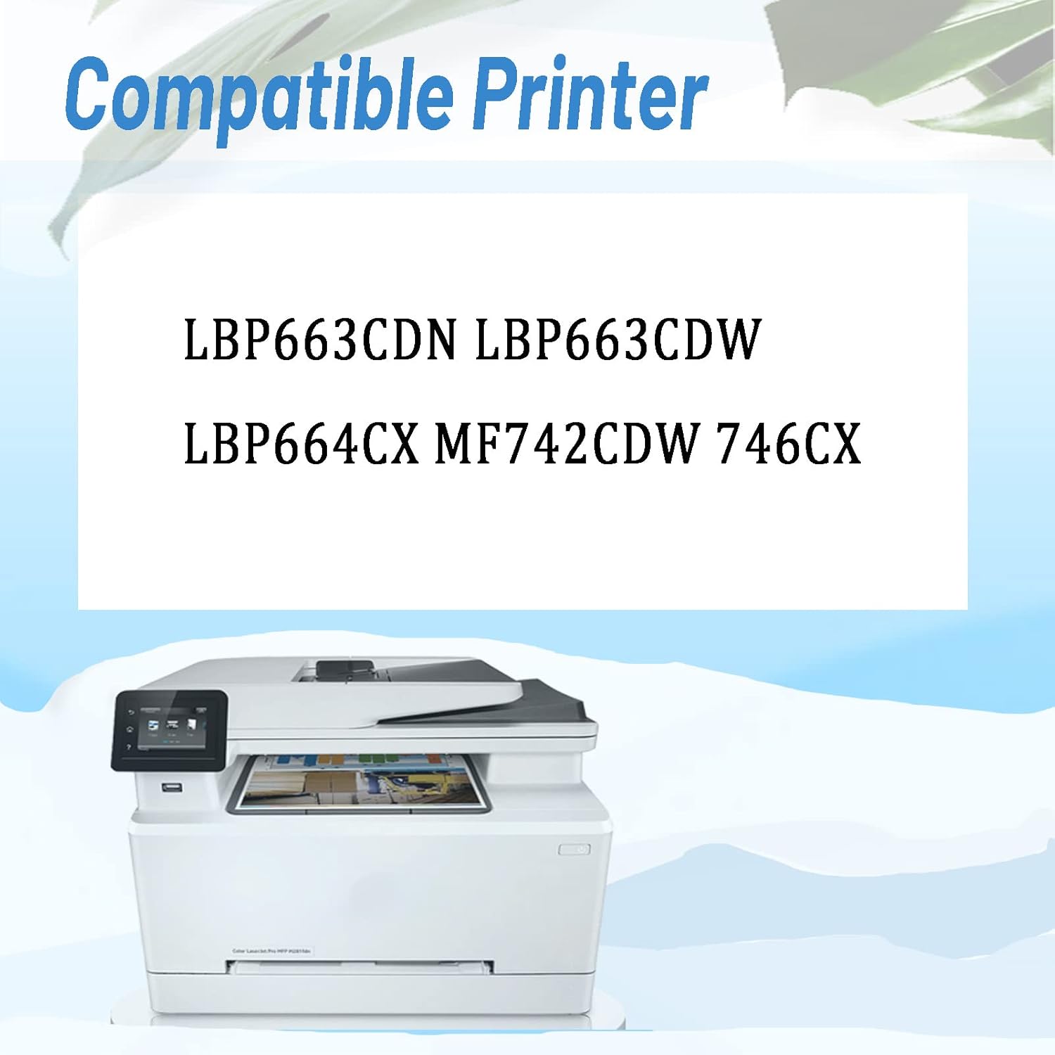 CRG-055 Cartucho de tóner compatible de alto rendimiento (con chip) de repuesto para impresora CRG055KCMY, para impresora Canon LBP663CDN LBP663CDW